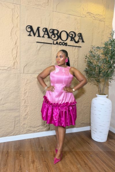 Diana Dress - Blush & Fuchsia Pink Cocktail | Ready-to-Wear