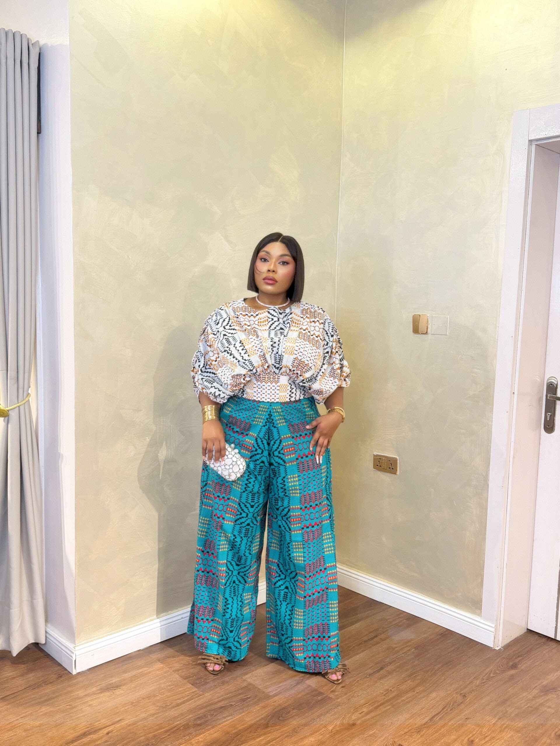 Ankara Pant Set – Elegant African Print Two-Piece Outfit - Image 2