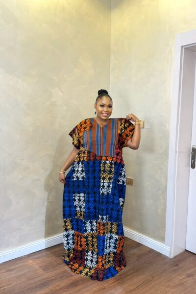 Long Ankara Bubu Dress | African Print Maxi Bubu for Women