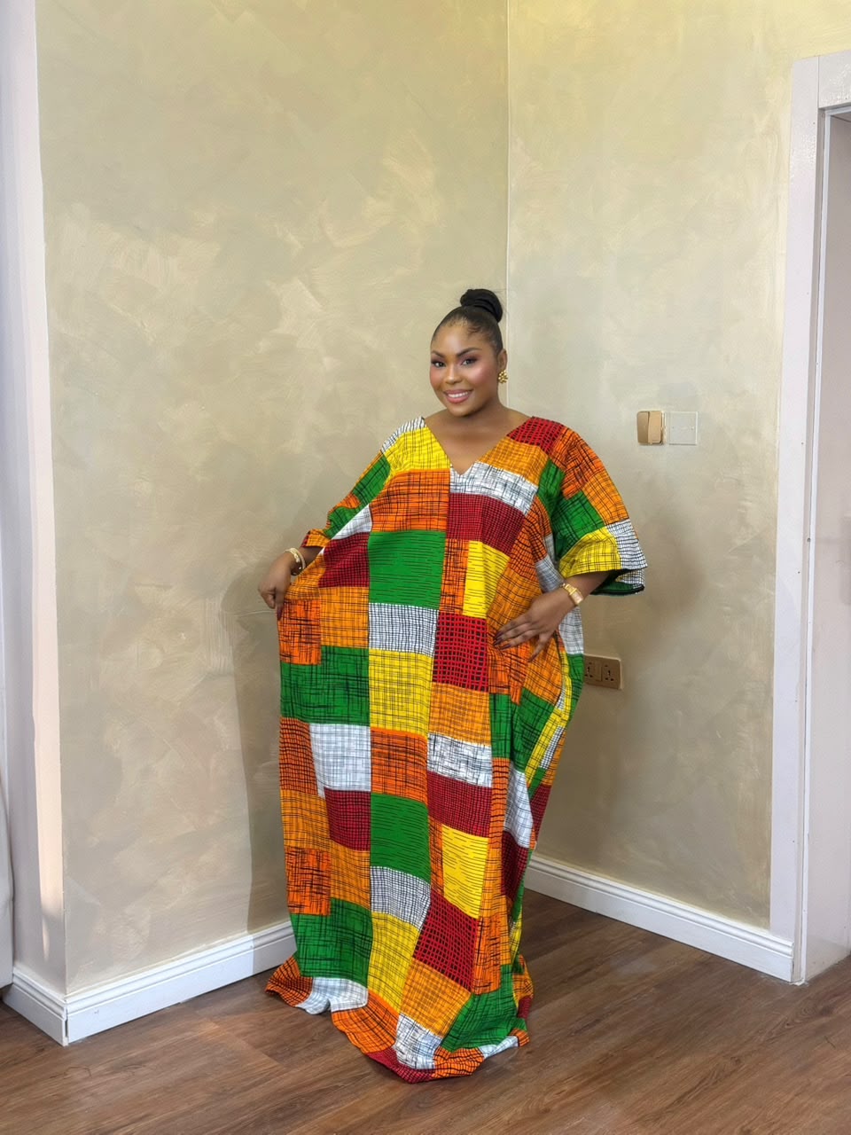 Long Bubu Dress | Vibrant African Print Maxi Dress
