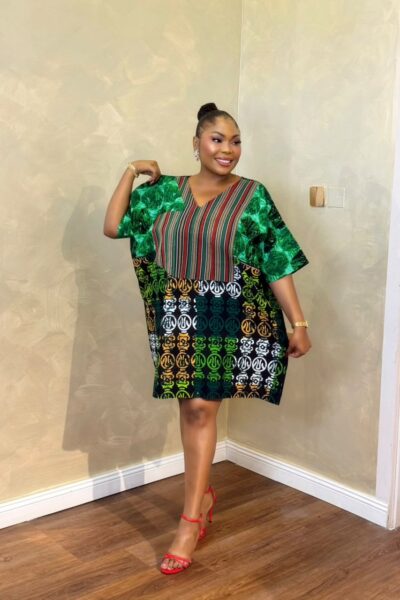 Short Eko Bubu African Print Dress | Stylish & Comfortable