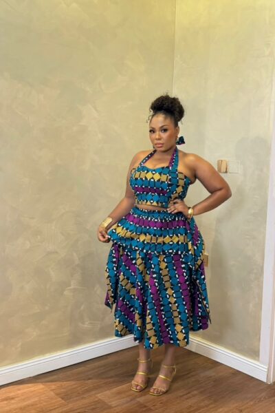 African Print Skirt Set | Stylish Ankara Two-Piece Outfit